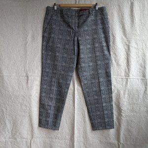 Hugo Boss Tapered Black White Checkered Dress Pants